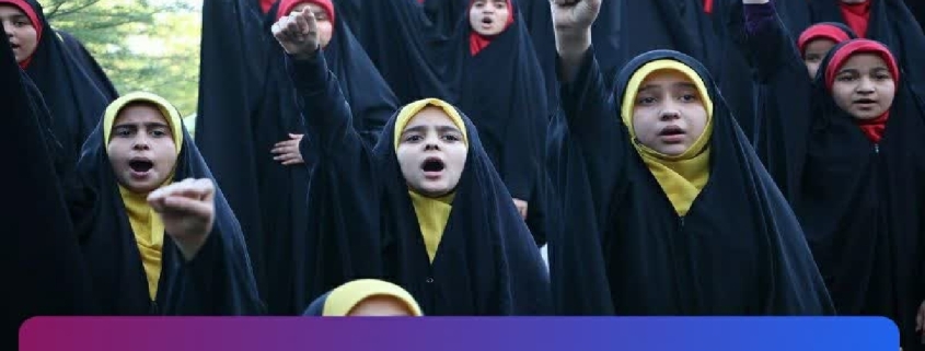 تجمع بزرگ دختران فاطمی در حمایت از مردم مظلوم غزه