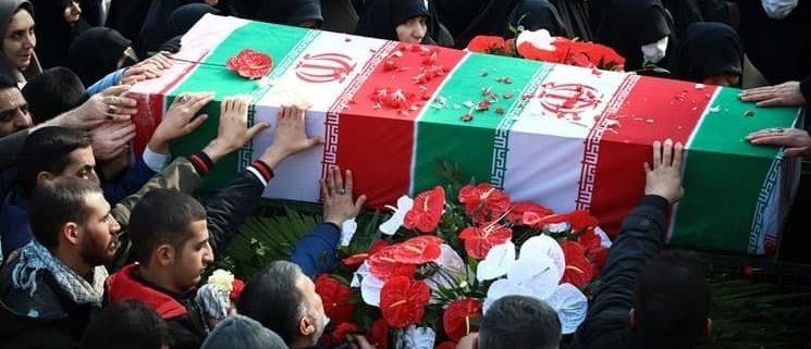 تشییع پیکر مطهر شهید گمنام دفاع مقدس در اندیکا