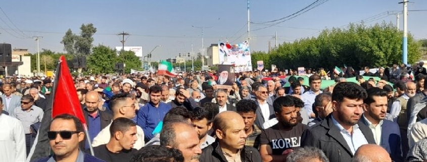 خوزستانی‌ها باز هم جنایات اسرائیل را محکوم کردند