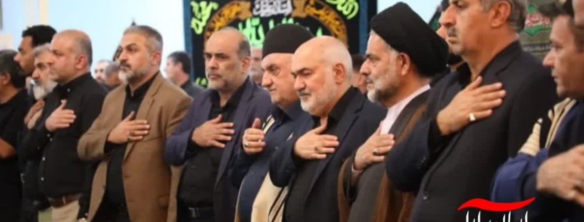 موالی زاده استاندار خوزستان و سردار شاهوارپور در هیئت عزاداری بختیاری ها